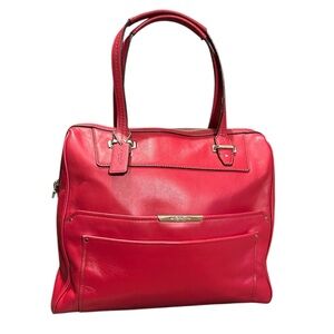 Vintage Coach Red Taylor Pebble Leather Bag